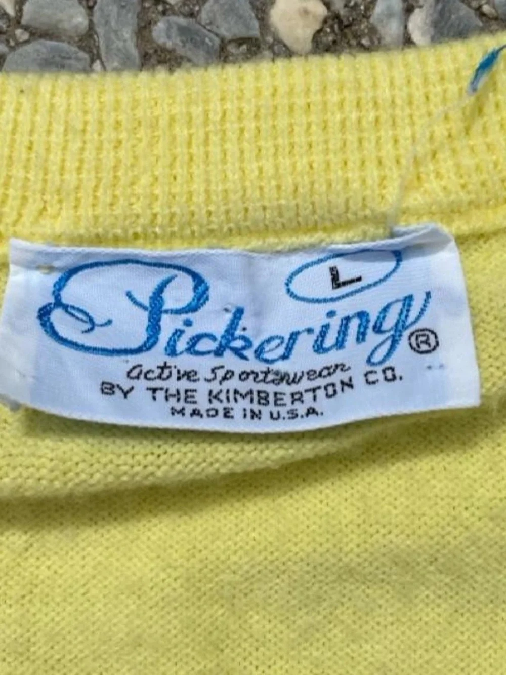 Pebble Beach Men’s Pebble Beach V-Neck Sweater in Yellow with Embroidered Logo